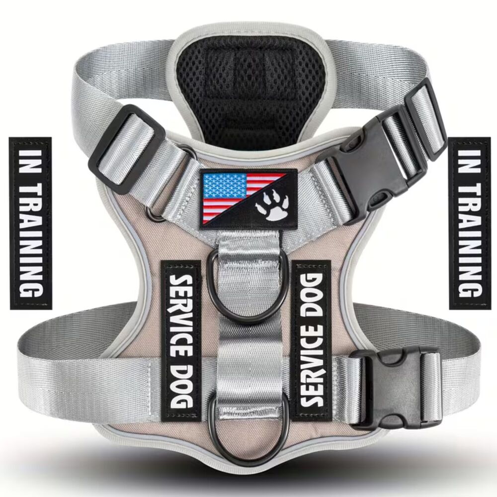 NIB-MED Reflective Dog Service Harness Adjustable Soft Pet Vest-Harness